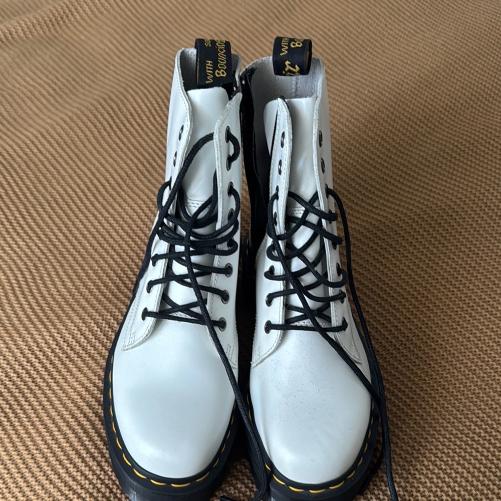 Dr. Martens Black and White Lace Up Jadon Boots